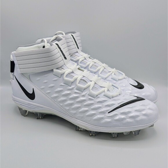 Nike Force Savage Pro 2 White Black Men's Size 10.5 Football Cleats AH4000-100 - Picture 1 of 7